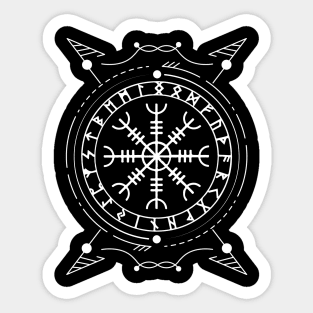 Helm of Awe - Aegishjalmur | Norse Pagan Symbol Sticker